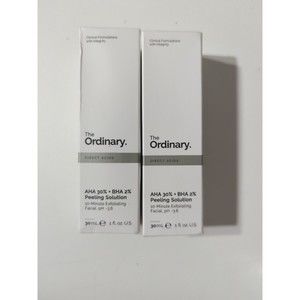 The Ordinary Direct Acids AHA 30% + BHA 2% Peeling Solution 1 fl oz Lot of 2 NEW